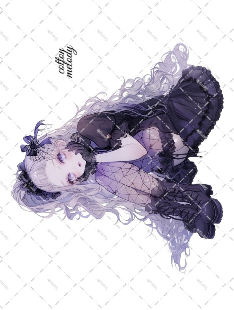 original sticker no.7154 人物ステッカー オリジナルステッカー 人物ステッカー 女の子ステッカー オリジナル人物ステッカー - 貼紙 - 紙 