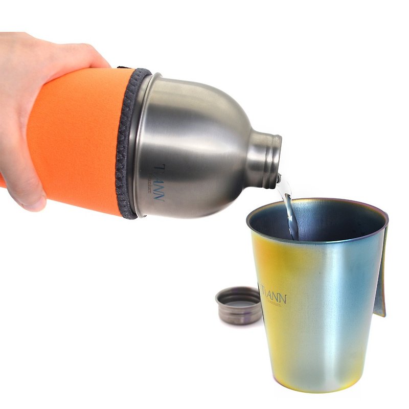 Titanium Bottle & Beer Mug Set - Mugs - Other Metals Silver