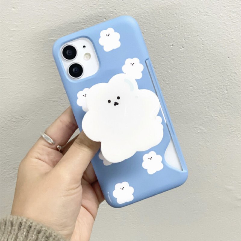 韓國文創 Chanibear Phone case - card option, color blue 卡位 订制手机壳很结实。 - 手機殼/手機套 - 塑膠 