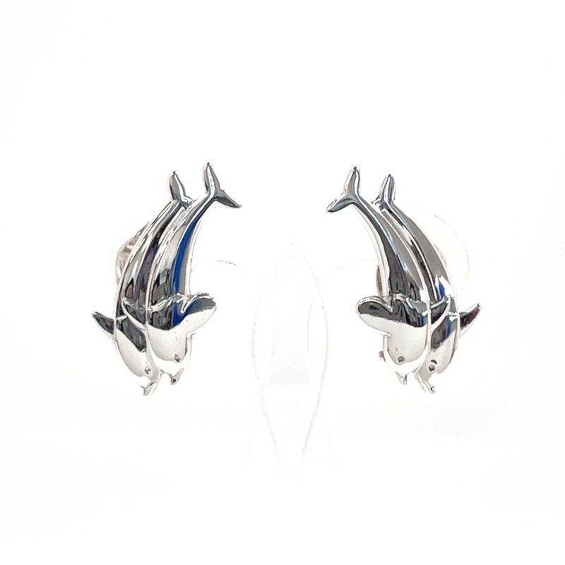 【日本直送 中古美品】ジョージジェンセン Georg Jensen イヤリング イルカ アルノ マリノウスキー 129 シルバー925 - 耳環/耳夾/耳骨夾 - 純銀 銀色