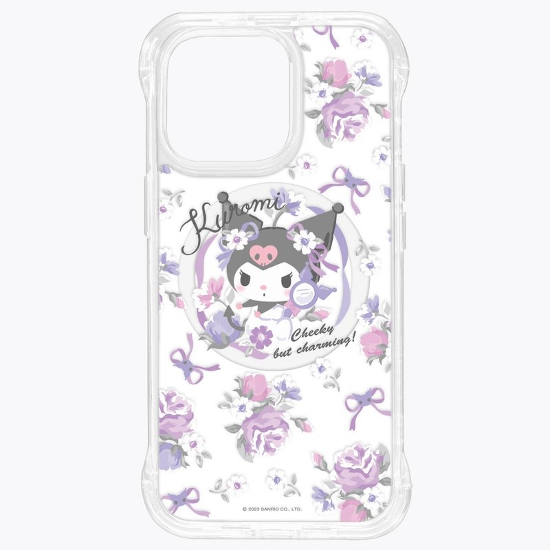 Coolomi Small Floral Lazy Stand [Magnetic Transparent] iPhone 16 15 14 13 Pro Max - เคส/ซองมือถือ - วัสดุอื่นๆ สีใส