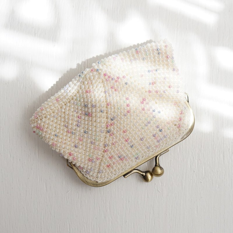 Ba-ba handmade Seedbeads crochet coinpurse No.1479 - 零錢包/小錢包 - 其他材質 紫色