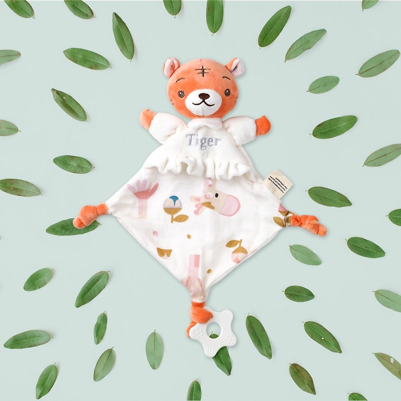 Baby Obedient Animal Doll Comforting Towel Vigorous Little Tiger 2022 Year of the Tiger - ของเล่นเด็ก - เส้นใยสังเคราะห์ สีส้ม