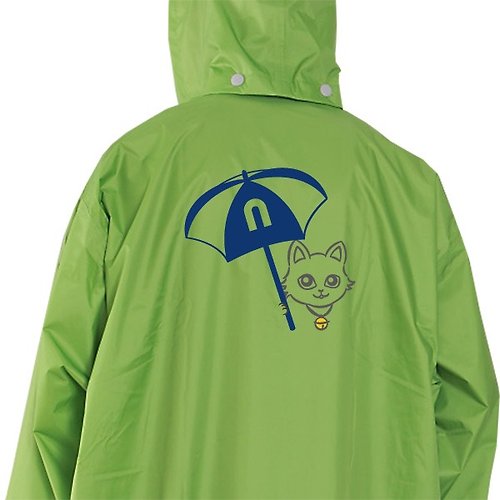 NINKYPUP 貓奴必備雨衣 反光成人雨衣 加長雨衣 機車族 夜間安全 鈴鐺貓咪