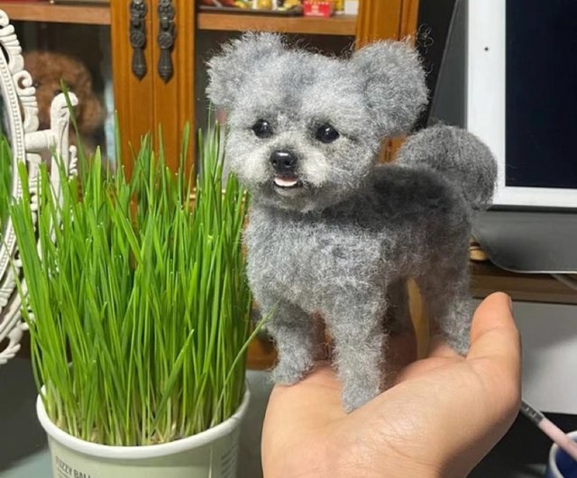 ＊羊毛フェルト＊うちの子オーダー ◾受注制作・羊毛フェルトわんこ・犬・うちの子オーダー・お座り