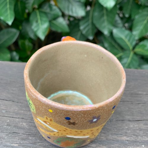 Lu-Fox陶器カップ/手描き/陶器はカップの表面に描かれた絵/つや消し