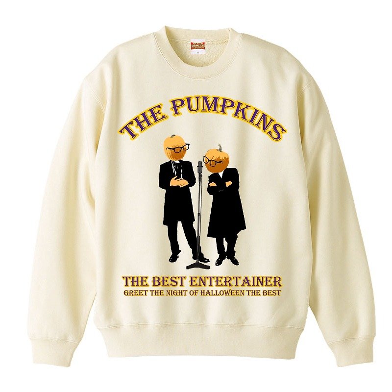 [スウェット] Pumpkins 2 - Tシャツ メンズ - コットン・麻 ホワイト