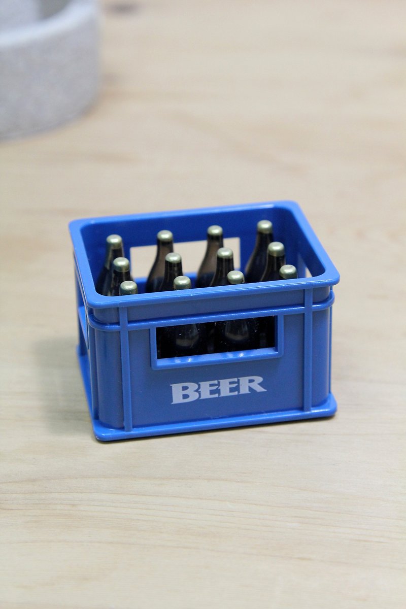 英國Temerity Jones趣味啤酒箱造型冰箱吸鐵/開罐合一磁鐵(藍色) - 磁鐵 - 塑膠 藍色