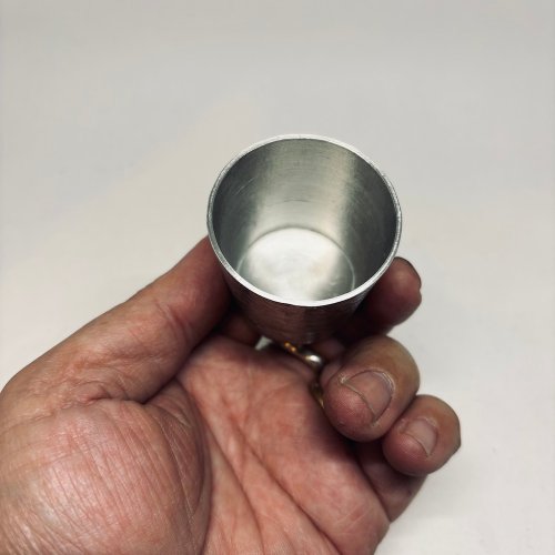 純錫酒杯/豬口杯品酒杯/8分滿為40cc,青冶金工手作鍛打純錫杯手作