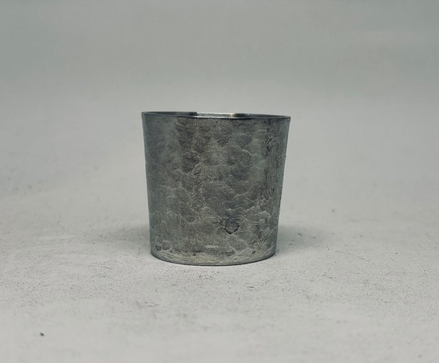 純錫酒杯/豬口杯品酒杯/8分滿為40cc,青冶金工手作鍛打純錫杯手作