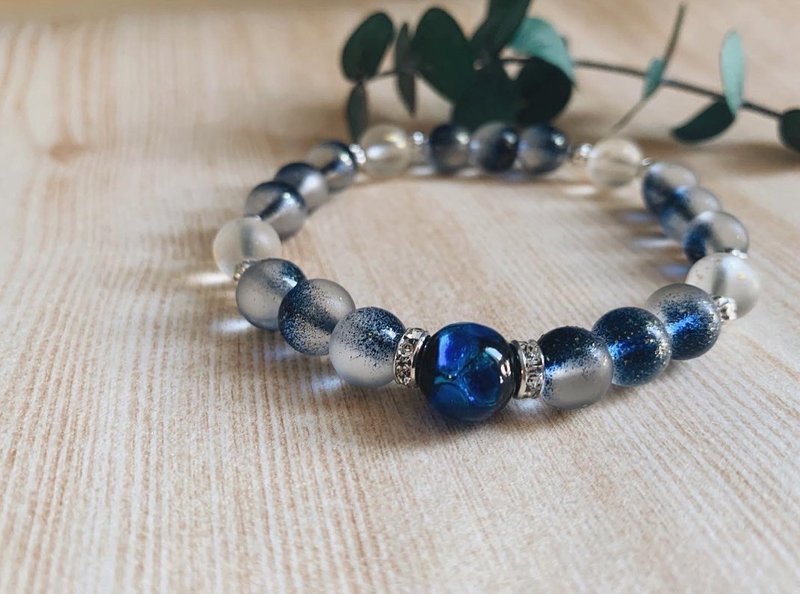 【Glass Series】Okinawa Glass Star Bracelet - Bracelets - Colored Glass Blue