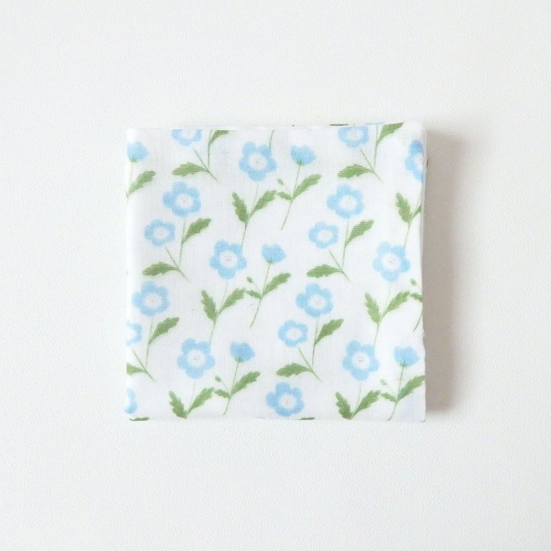 Nemophila gauze handkerchief - ผ้าเช็ดหน้า - ผ้าฝ้าย/ผ้าลินิน สีน้ำเงิน