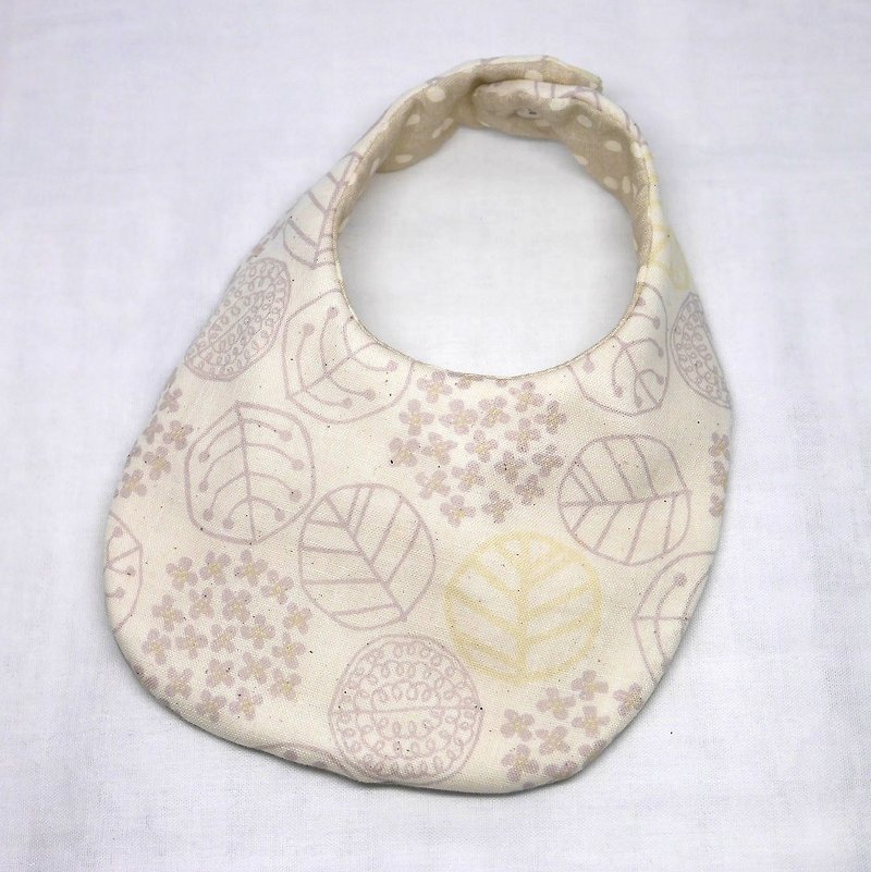 Japanese Handmade 4-layer-double gauze Baby Bib /Frower - ผ้ากันเปื้อน - ผ้าฝ้าย/ผ้าลินิน ขาว