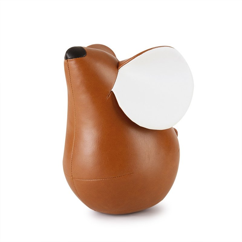 【ブックエンド】ネズミ Mouse レザーアニマルオブジェ | 新築祝い 干支ギフト - 置物 - 合皮 多色