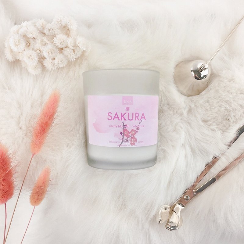 Take a Snooze - - Soy Wax Scented Candle 200g/No.6 Sakura SAKURA - Candles & Candle Holders - Wax Pink