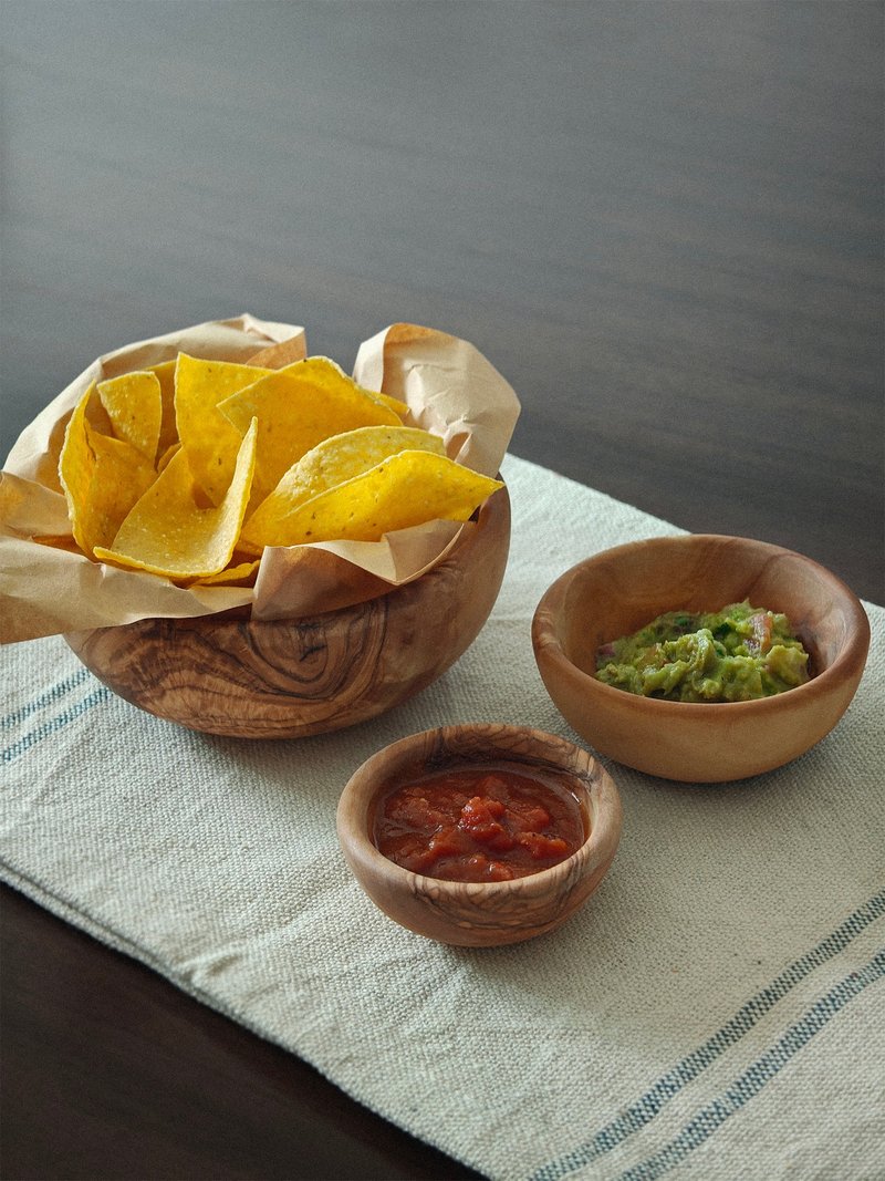 Olive Wood Nesting Serving Bowl - ถ้วยชาม - ไม้ 