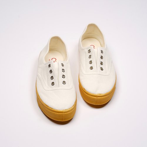 CIENTA 西班牙帆布鞋 西班牙國民帆布鞋 CIENTA J10997 05 白色 黃底 經典布料 大人