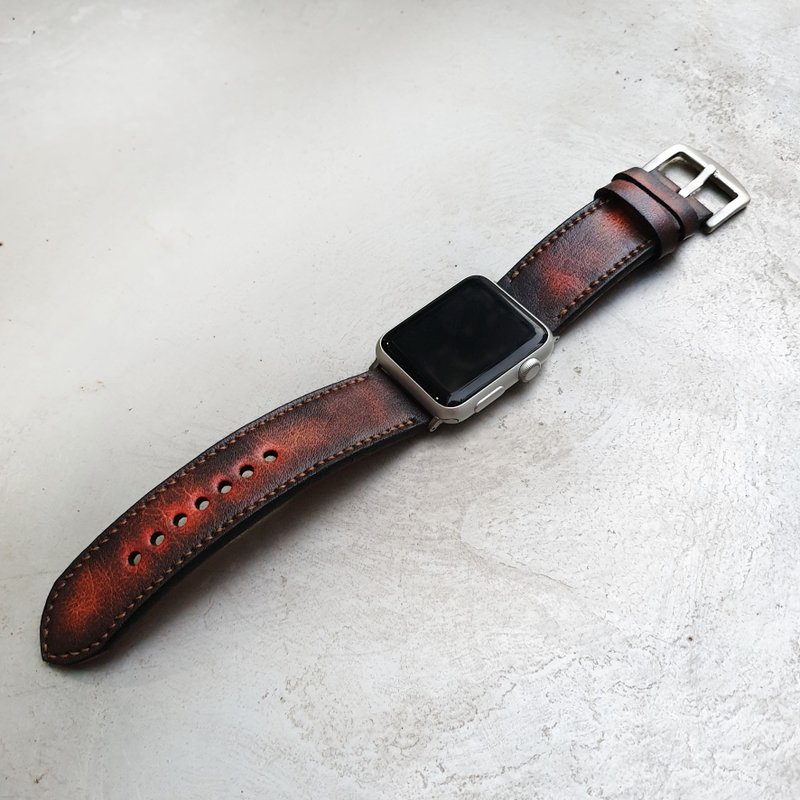 Vintage Apple Watch Band手工系列5系列4系列3系列2系列1 - 錶帶 - 真皮 咖啡色