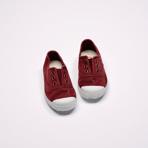 CIENTA 西班牙帆布鞋 西班牙國民帆布鞋 CIENTA 70777 82 暗紅色 洗舊布料 童鞋