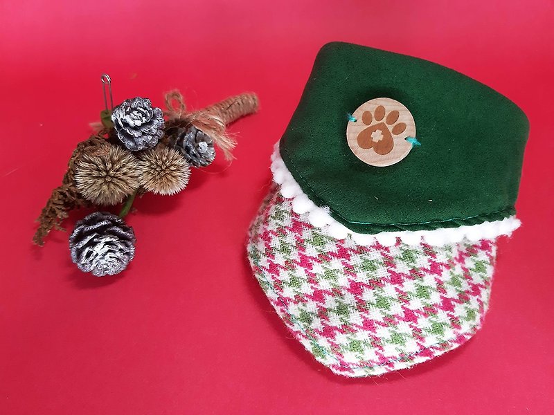 Master Selling Cute-Colorful Christmas Series-Double Scarf - ชุดสัตว์เลี้ยง - ผ้าฝ้าย/ผ้าลินิน สีเขียว