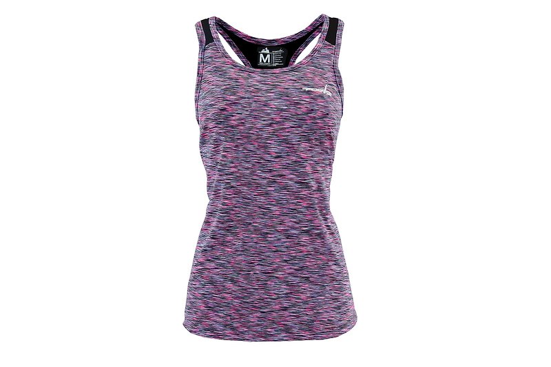 Tools Mixed yarn splicing back vest #黑紫:: Yoga:: Sports:: Elasticity - Women's Yoga Apparel - Polyester Purple