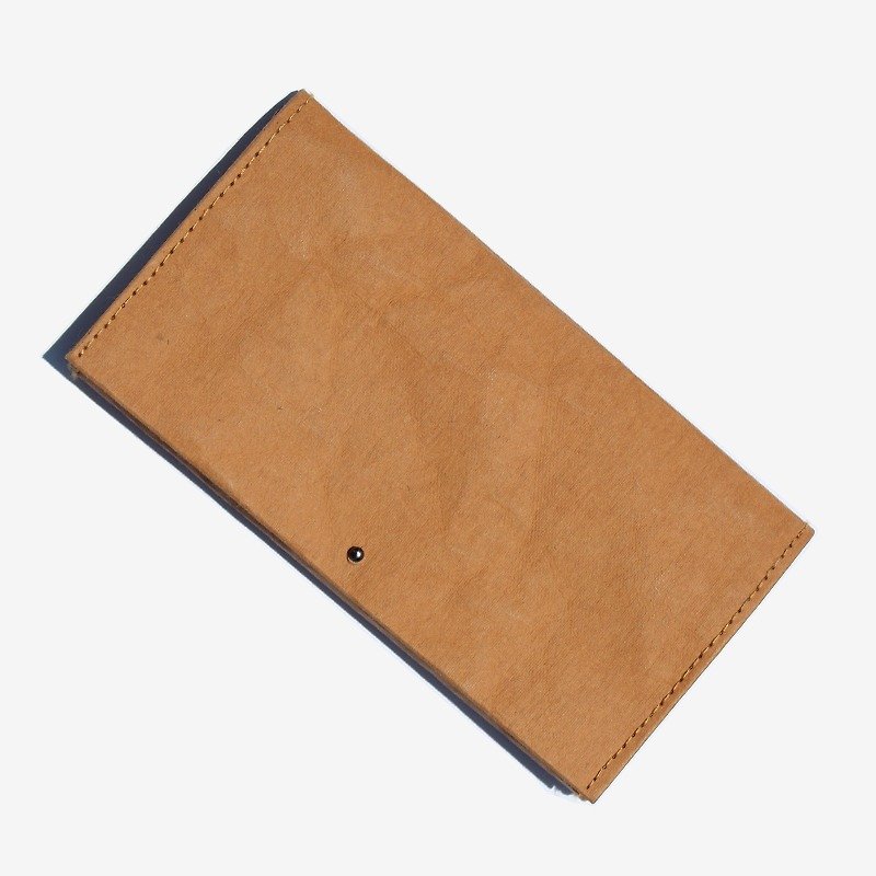 MTS | washed kraft paper clip length · Simple · brown solid - Wallets - Paper Brown
