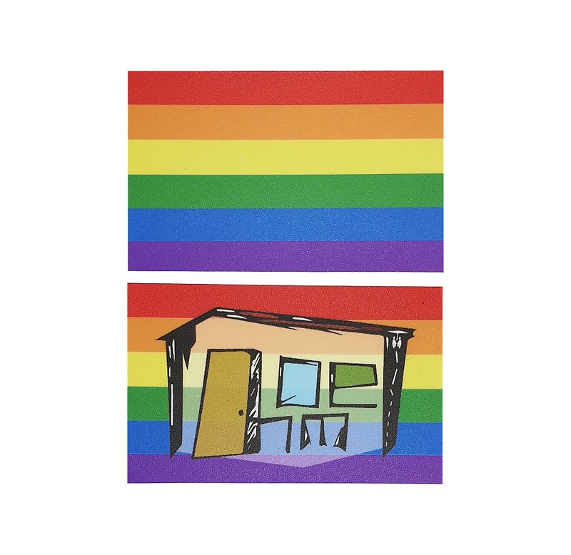 (Rainbow flag) Li-good-waterproof sticker, luggage sticker NO.133 - สติกเกอร์ - กระดาษ 