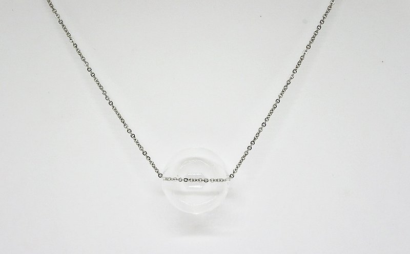 Stainless Steel Necklace <Transparent> -Limited X1- - Necklaces - Stainless Steel White