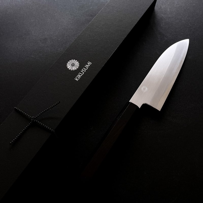 SILVER GHOST Nakiri G3碳纖維  鋼制紅泉鍛造  烏木手柄 - 菜刀/刀架 - 不鏽鋼 銀色