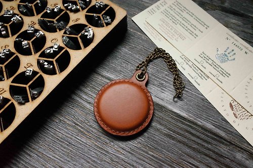 IPPI手作革物 造型悠遊卡 晶片吊飾－A款－咖啡色