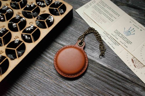 IPPI手作革物 造型悠遊卡 晶片吊飾-A款-咖啡色