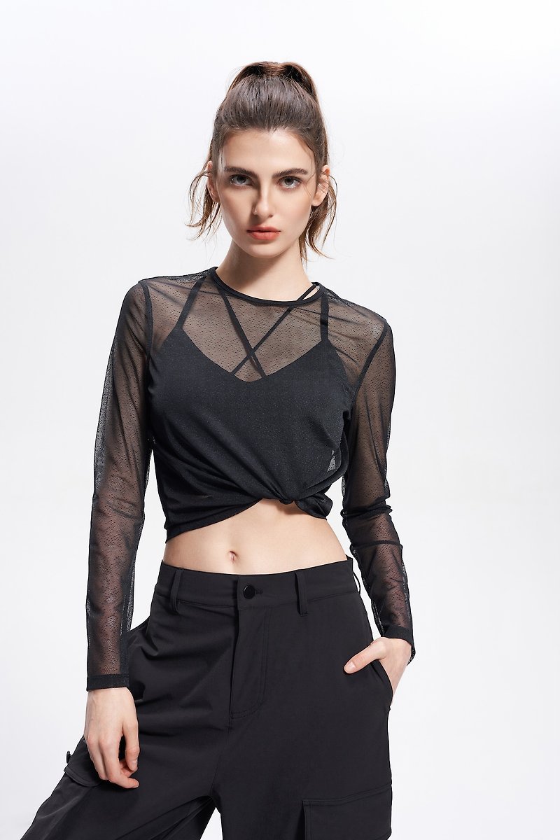 Molly Long Sleeve - Women's Sportswear Tops - Nylon Black