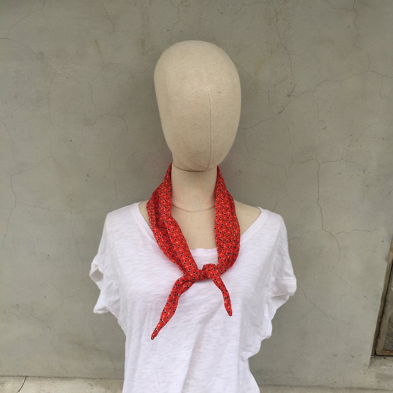 Sienna cotton scarf hair band multi-purpose - เครื่องประดับผม - ผ้าฝ้าย/ผ้าลินิน สีแดง