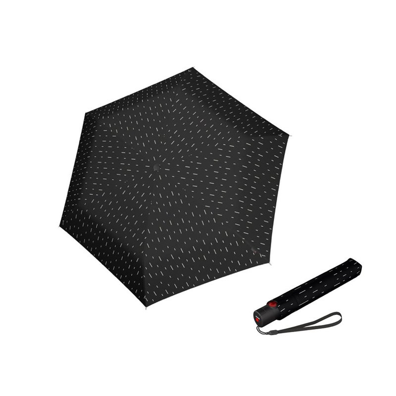 【Knirps German Red Dot Umbrella】U.200 Ultra-thin Feather Automatic Umbrella-Rain Black - ร่ม - เส้นใยสังเคราะห์ สีดำ