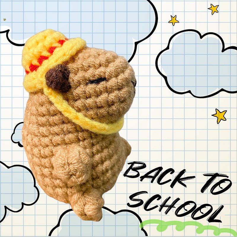 [Material Pack] Capybara-kun’s Daily Life_Back-to-School Crochet Material Pack - Knitting, Embroidery, Felted Wool & Sewing - Other Materials Brown