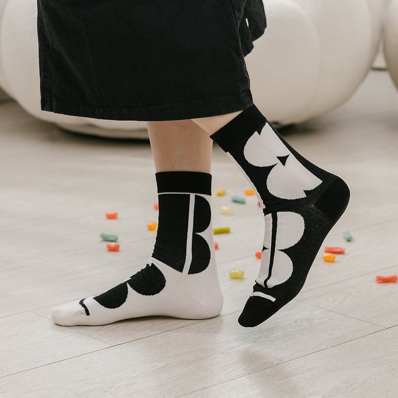 Mint Candy/Black(M)-MIT Style Design Socks - Socks - Cotton & Hemp Black