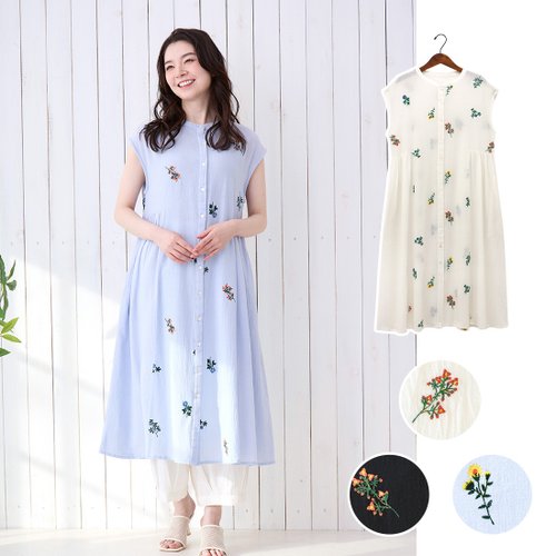 Moonstar House 星月屋 【預訂】印度製 花草刺繡連身裙