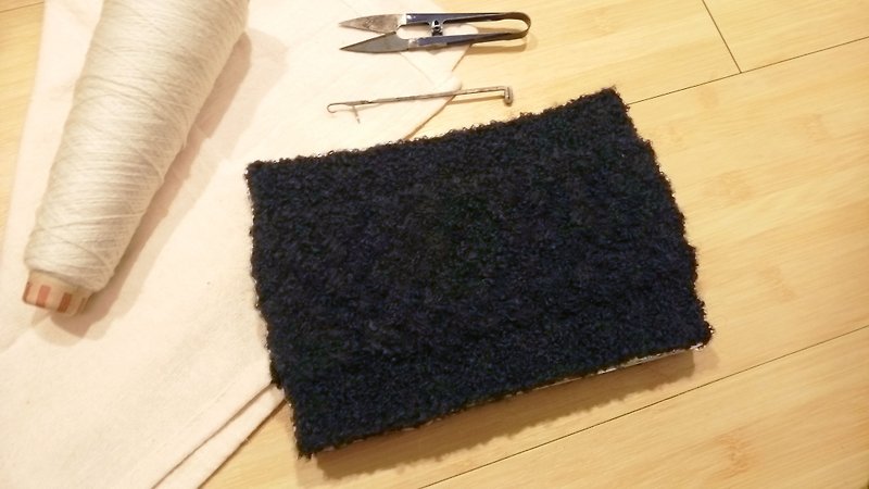 Lan hand-made knitted headband (plain black) - ที่คาดผม - เส้นใยสังเคราะห์ สีดำ
