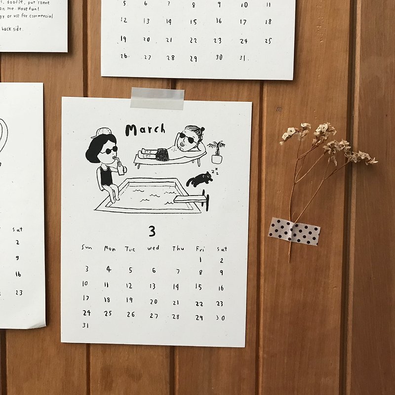 Paper Calendars White - 2019 Calendar