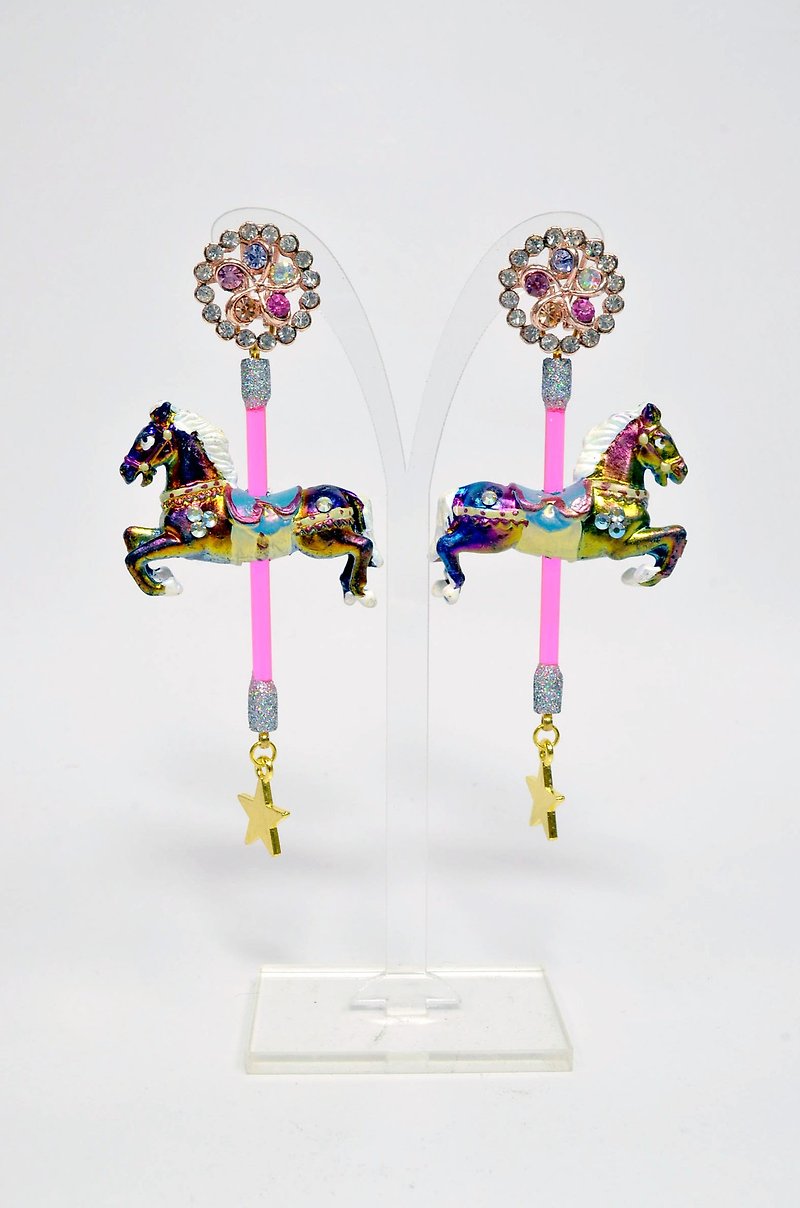 TIMBEE LO carousel earrings - Earrings & Clip-ons - Plastic Multicolor