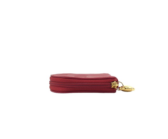 美品 Christian Dior コインケース CD ロゴ レッド 希少 日本直送 名牌中古包 】Christian Dior クリスチャン ディオール