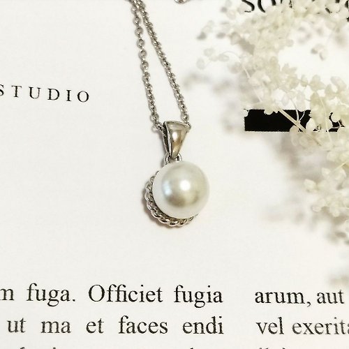 DoriAN純銀設計 DoriAN 日系風格氣質琉璃珍珠925純銀項鍊 附純銀保證卡禮物包裝