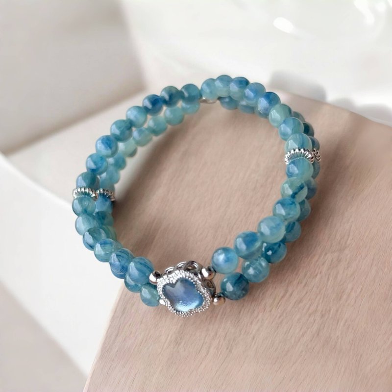 [Blues Aquamarine Magic Box] Confidence and Harmony | Teal Crystal | Aquamarine | Crystal Bracelet - Bracelets - Crystal Blue