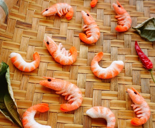 ウールフェルトシミュレーション干しエビ（フルシュリンプ）冷蔵庫