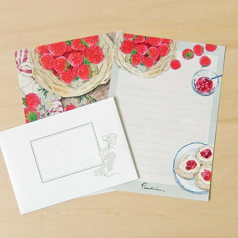 Letter set strawberry - Cards & Postcards - Paper Red