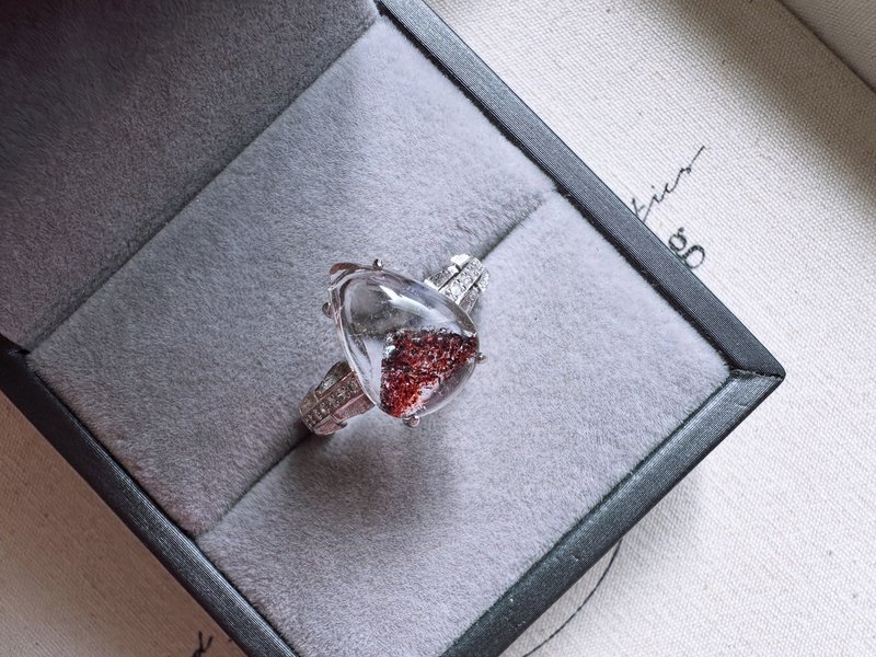 星火之心-塔山金草莓超七水晶銀戒 - 戒指 - 水晶 