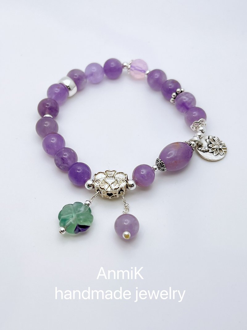Lavender Amethyst Bracelet - Bracelets - Crystal Purple