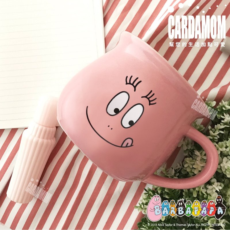  【BARBAPAPA泡泡先生】限量款吐舌馬克杯・正版授權卡答國際 - 咖啡杯/馬克杯 - 陶 粉紅色