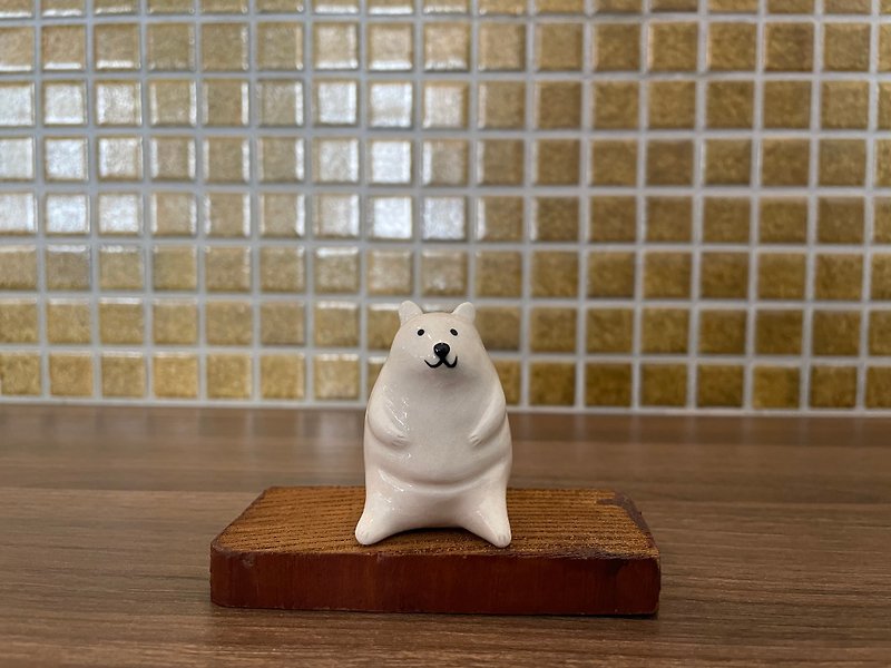 Polar bear ceramic ornaments - Items for Display - Porcelain White