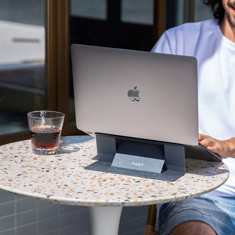 Moft Invisible Laptop Stand - Computer Accessories - Faux Leather Gray